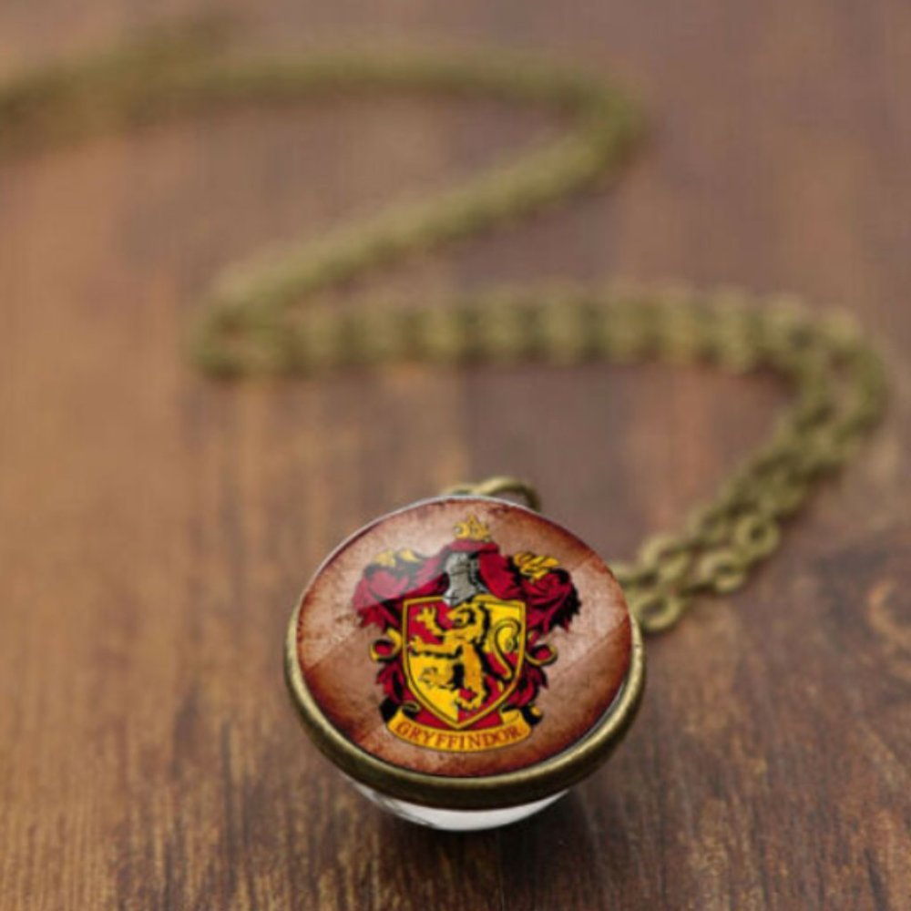 Gryffindor Harry Potter Globe Glass Necklace